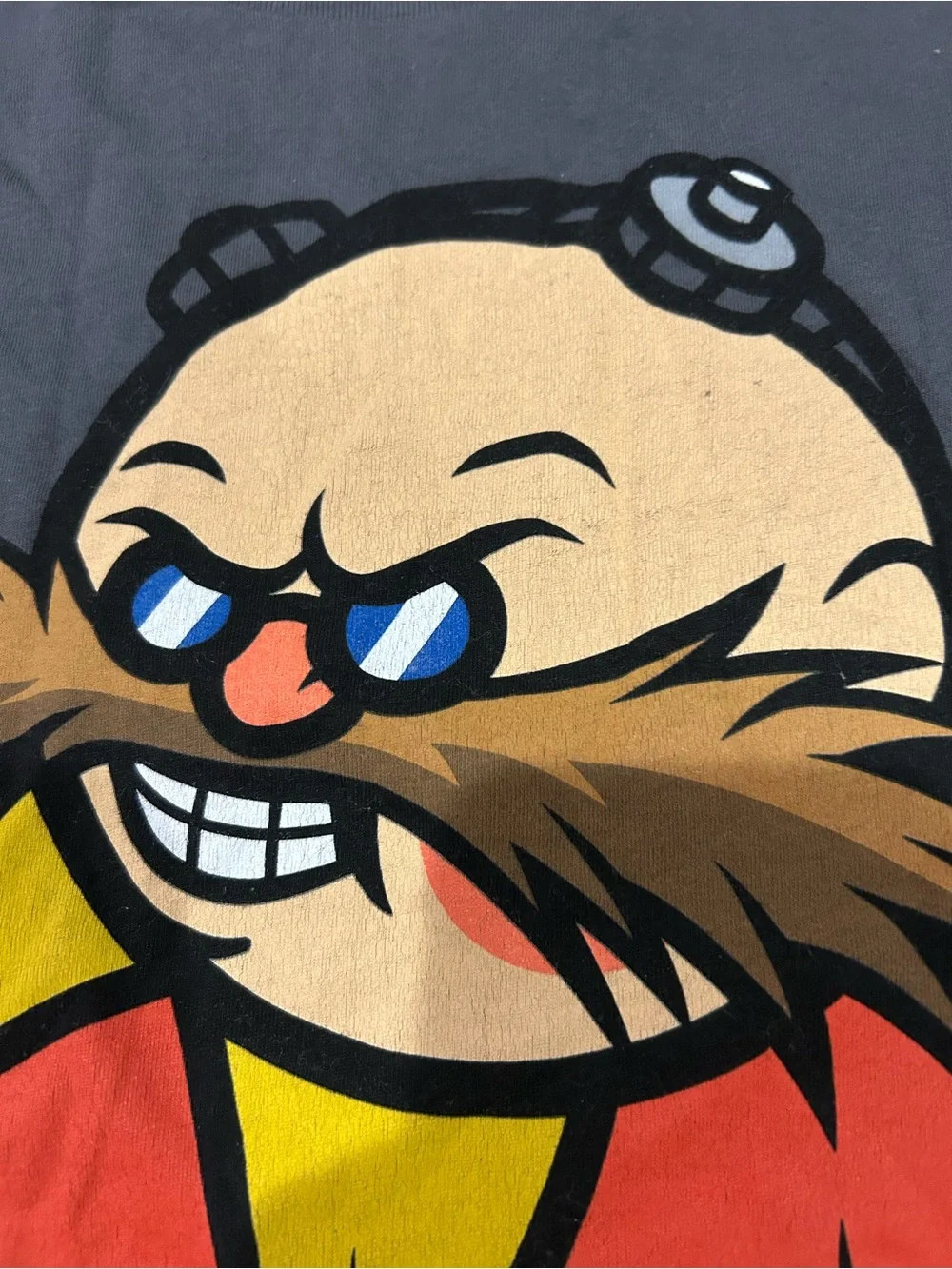Johnny Cupcakes x Sonic Dr. Eggman Robotnik Graphic T-Shirt Charcoal Gray L